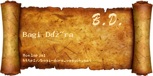 Bagi Dóra névjegykártya